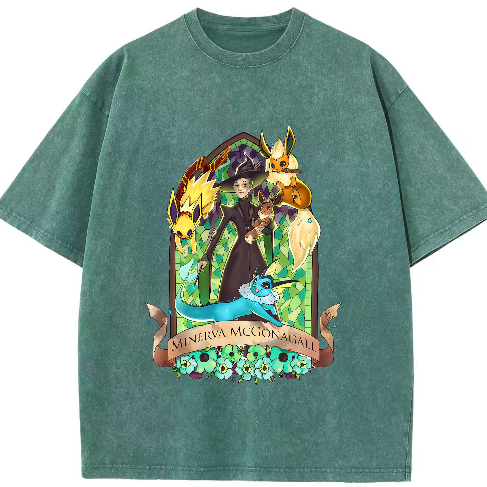 （画像用） Harry Potter ハリー・ポッターシリーズ 綿100% ヴィンテージ風 半袖Tシャツ（フロントプリント）